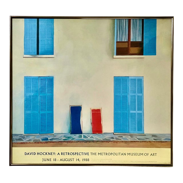 David Hockney: A Retrospective Metropolitan Museum of Art Original Poster (1988) For Sale