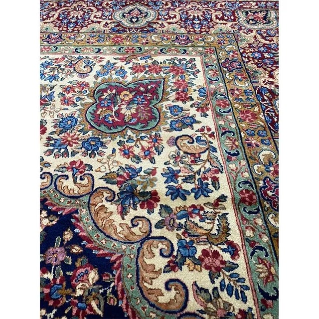 1960s Persian Kerman Area Rug 11’11” X 19’9″ For Sale - Image 10 of 13