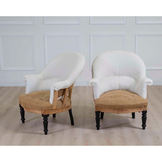 French Pair of 19th Century French Chairs, Ready to Upholster For Sale - Image 3 of 8