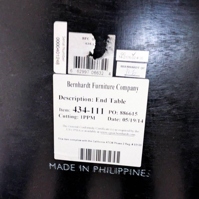 Wood Bernhardt Powell End Table With Bamboo Veneers and Gmelina Wood For Sale - Image 7 of 7