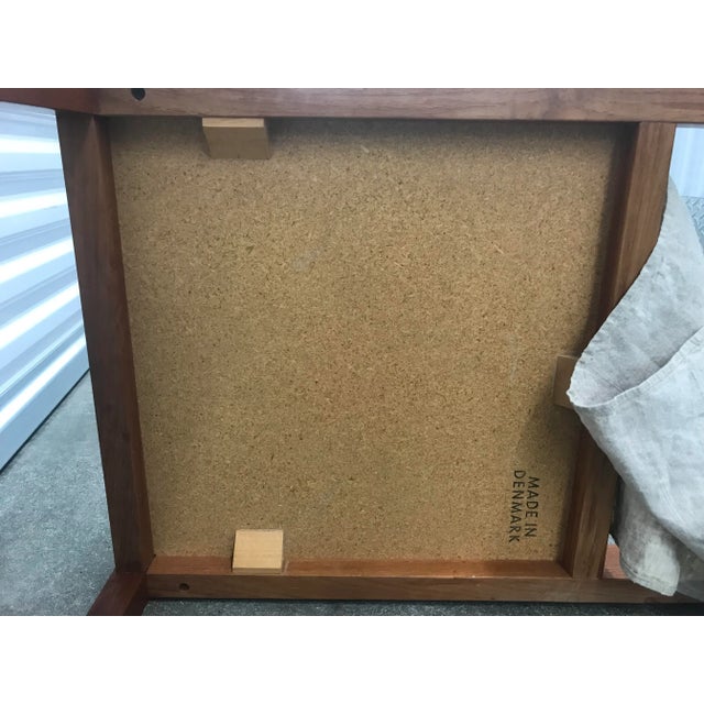 Chestnut 1980s Danish Teak and Tile Magazine Rack Side Table . For Sale - Image 8 of 13