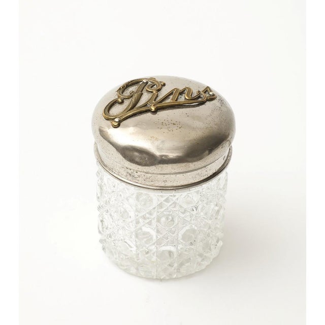 Set of 3 19th C. Cut Glass and Silver Dressing Jars For Sale - Image 4 of 10