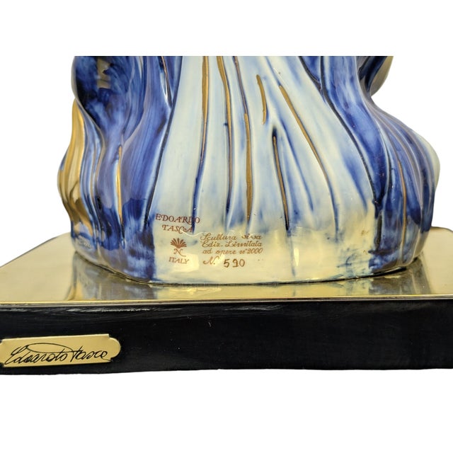 Vintage Scultura Viva Porcelain Buddha Lamps by Edoardo Tasca, 1970s, Set of 2 For Sale - Image 13 of 18