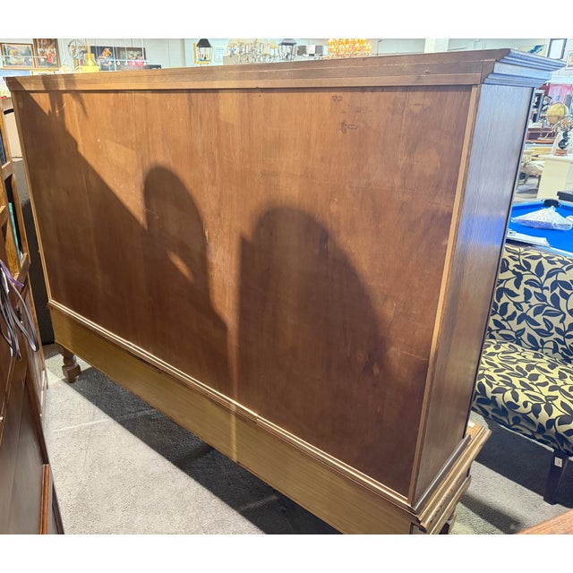 Traditional Two Piece French Renaissance Oak Revival Hutch For Sale - Image 3 of 4