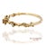 Contemporary Vintage 14k 585 Solid Yellow Gold Natural Opal Bangale Bracelet For Sale - Image 3 of 12