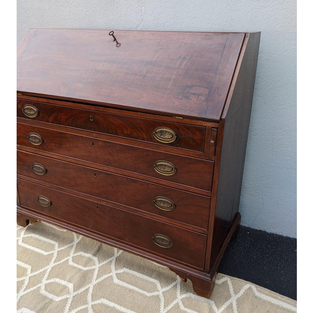 English III Mahogany Antique Slant Front Desk Bureau Chairish