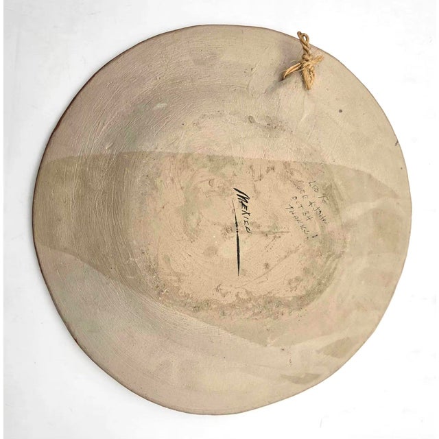1960s Tonalá Mexico Burnished Glaze Ceramic Decorative Plate For Sale - Image 11 of 13