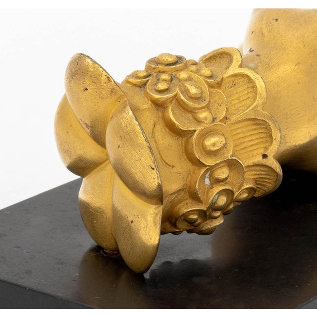 Bronze Victorian Hand Form Gilt Bronze Door Knocker For Sale - Image 8 of 9