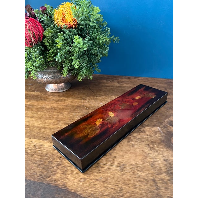 Japanese Vintage Japanese Lacquer Desk Organizer For Sale - Image 3 of 18