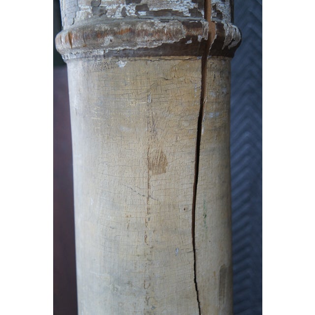 Antique Architectural Reclaimed Salvaged Decorative Columns Distressed Wood 67" For Sale - Image 9 of 11