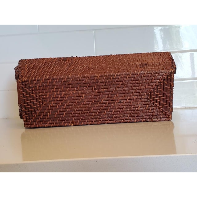 Wood 1990s Vintage Woven Basket, Made in Vietnam For Sale - Image 7 of 8