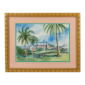 Bermuda Estate C1967 Watercolour by Jon Butler Provenance: The Susie Hilfiger Collection