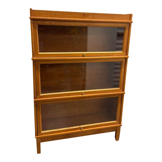 1980s Hale Barrister Bookshelves 3 Tier Stack - Solid Cherry For Sale