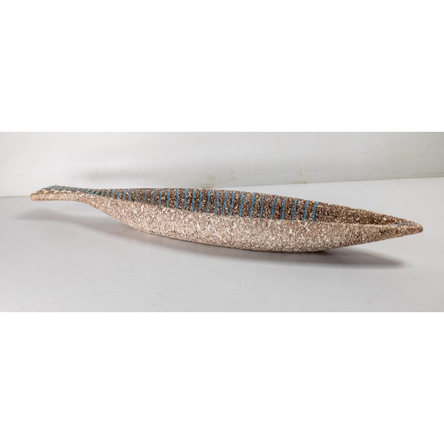 Mid-Century Modern Italian Pottery Fish Dish Attributed to Aldo Londi Bitossi or Raymor For Sale - Image 9 of 13