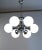 1960s 1960s Nickel Plated Chandelier & Ball Opal Glass Globes For Sale - Image 5 of 11