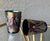 Circa 1969 St. Clair Glass Inverted Fan & Feather Carnival Reproduction Iridescent Glass Tumblers – A Pair For Sale - Image 9 of 18