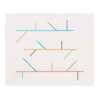 Contemporary Abstract Colored Pencil on Paper Painting "Diagram Drawing 3" by Tom McGlynn For Sale