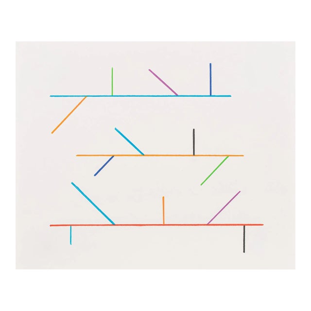 Contemporary Abstract Colored Pencil on Paper Painting "Diagram Drawing 3" by Tom McGlynn For Sale