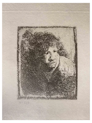 After Rembrandt, Self-Portrait, Leaning Forward, Listening, 19th Century