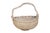 A rustic wicker rattan ‘buttock’ gathering basket, so named for the shape of the basket viewed from one side. A wooden...