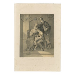 After Pehr Wickenberg, Frithiof and King Ring, 1850, Lithograph For Sale