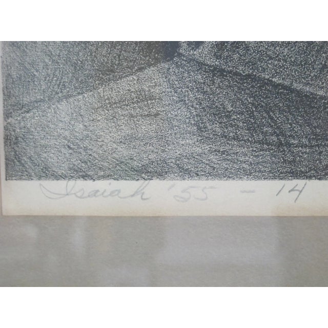 Walter Hawk framed limited edition, Isaiah, Swords into Plowshares,1955. Limited edition, dated, and signed in pencil at...
