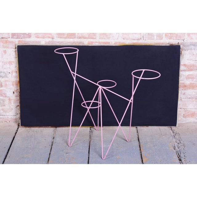 Mid-Century Czech Flower Stand in Painted Metal, 1950s For Sale - Image 6 of 8