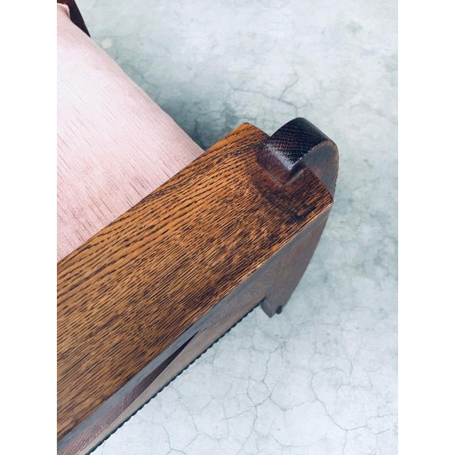 Wood Dutch Art Deco Modernist Reclining Grand Armchair, Netherlands, 1920s For Sale - Image 7 of 18