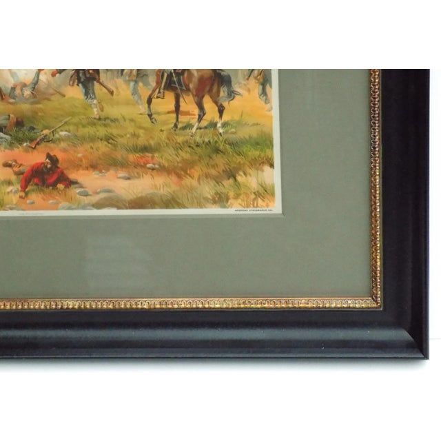 1887 Battle of Antietam Chromolithograph, Custom Framed Civil War Print For Sale - Image 4 of 7