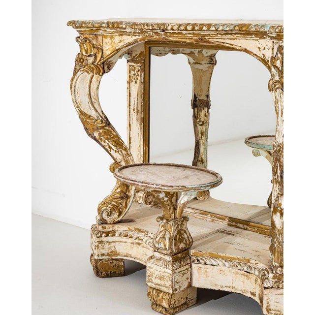 19th Century Italian Vanity Table with Mirror Chairish