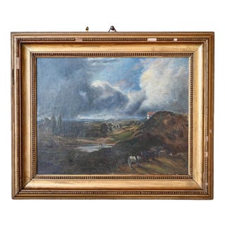 Romantic Landscape, 1920s, Oil Painting on Canvas, Framed For Sale