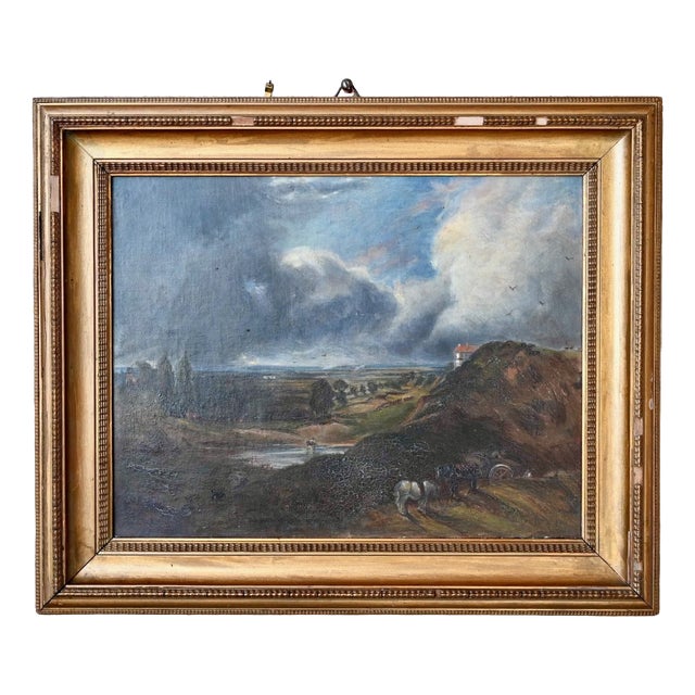 Romantic Landscape, 1920s, Oil Painting on Canvas, Framed For Sale