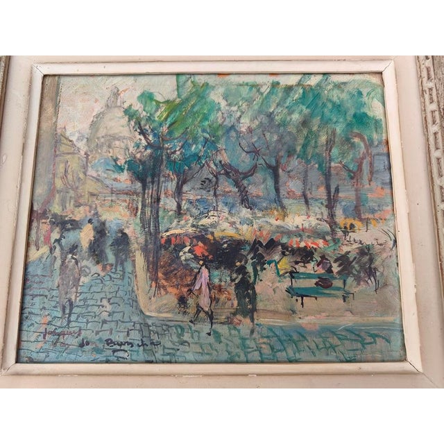 Jacques Van Den Bussche, Landscape Composition, 1930, Oil Painting on Panel For Sale - Image 4 of 6