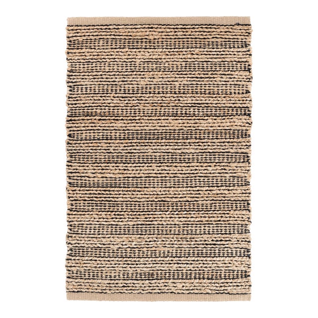 Dash & Albert by Annie Selke Simba Black Woven Jute Rug, 8' x 10