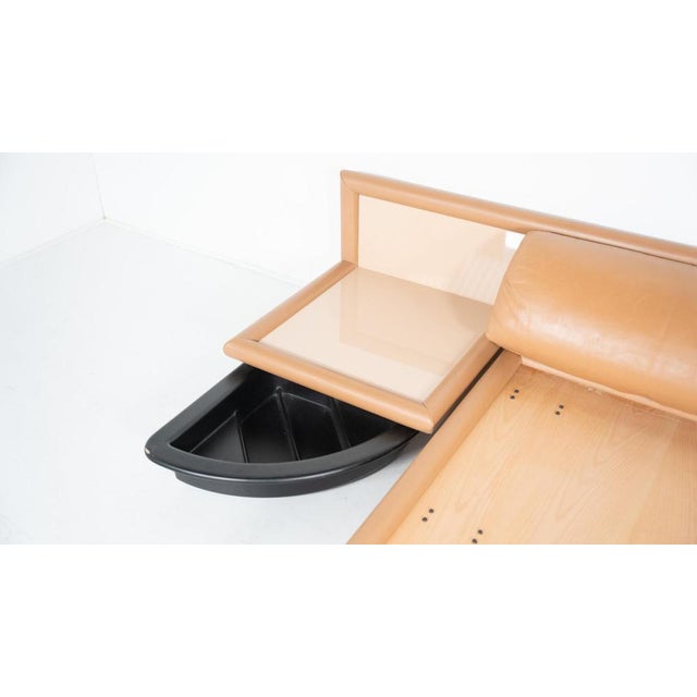 Animal Skin Leather Bed Model Morna by Afra & Tobia Scarpa for Molteni, Italy, 1972 For Sale - Image 7 of 12