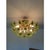 1980s 1980s Flush Mount Vintage Green Crystals Chandelier Lighting For Sale - Image 5 of 11