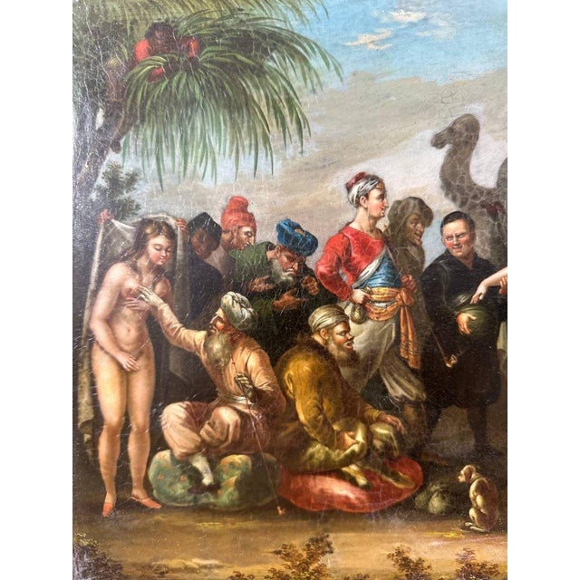 The slave market – signed j. Muller – oil painting on copper plate – french school, 19th century a striking orientalist...