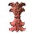 Antique Cast Iron Architectural Fragment in Red Paint For Sale