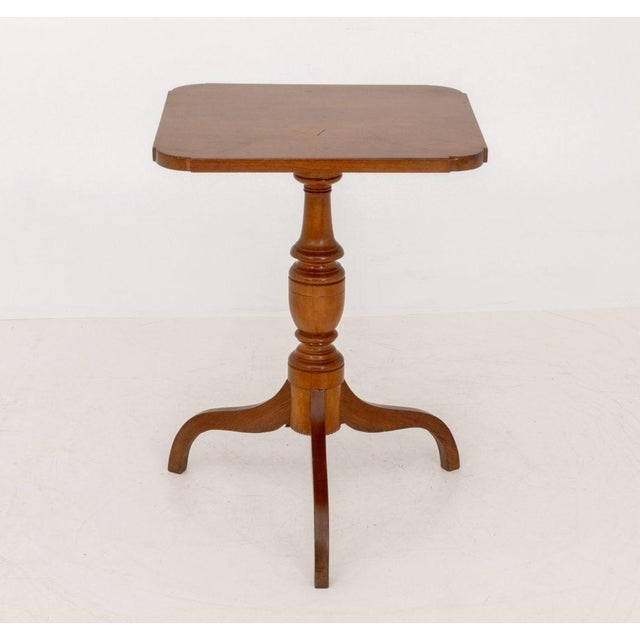 American Mahogany Tripod Table, on three spider legs.&nbsp; 26.5" H x 18.5" W x 19.25" D. Provenance: The Estate of Alton...