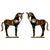 20th Century Decorative Parcel-Gilt and Polychrome Metal Horses For Sale - Image 11 of 11