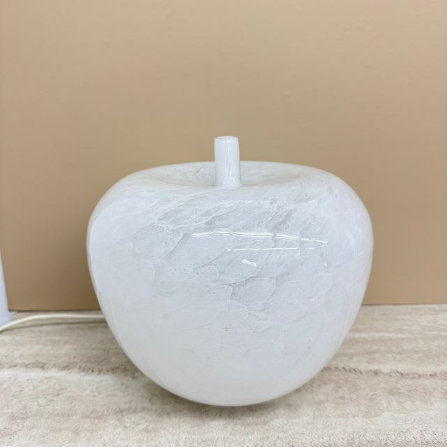 Glass Vintage Glass Apple Table Lamp by Eickmeier, 1970s For Sale - Image 7 of 18