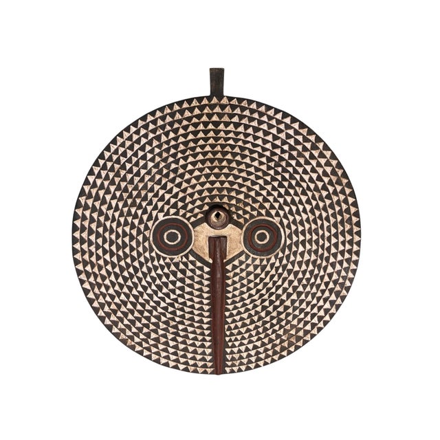 African Vintage Large African Bobo/Bwa Tribal Dance Sun Mask/Sculpture 30" H For Sale - Image 3 of 7