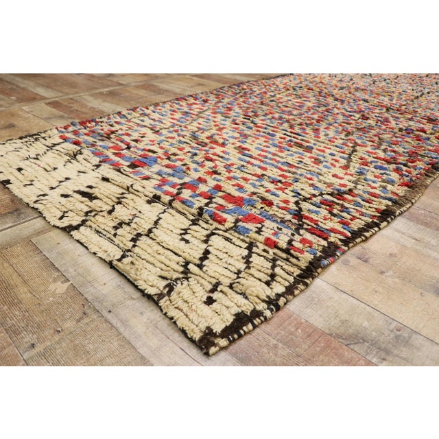 Textile Vintage Berber Moroccan Azilal Rug - 04'11 X 10'00 For Sale - Image 7 of 10