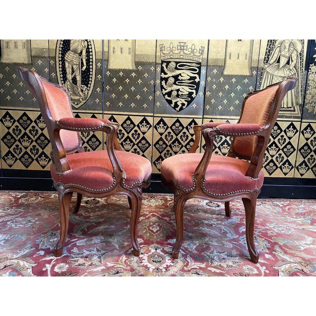 Set of Louis Xv Style Cabriolet Armchairs For Sale - Image 5 of 7