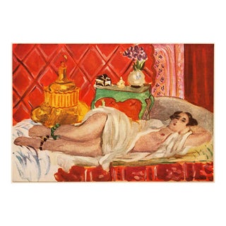 1940s After Henri Matisse "Red Odalisque", First Edition Period Swiss Lithograph For Sale