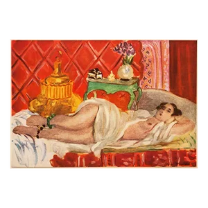 1940s After Henri Matisse "Red Odalisque", First Edition Period Swiss Lithograph