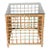 Henry Olko Mid-Century Modern Square Series Rattan Side Table For Sale