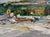 Robert Mendoze Original Oil Painting, French Coastal Harbor, Signed and Dated 1967, Framed For Sale - Image 6 of 11