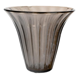 20th Century Smoky-Colored Vase from Daum Nancy For Sale