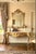 ​Monumental Exquisite Vintage Louis XV Rococo-Style Gilt Wood and Off White Marble-Top Wall-Mounted Console Table For Sale - Image 10 of 12